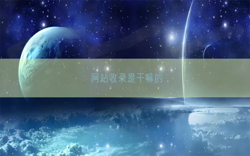 网站收录是干嘛的