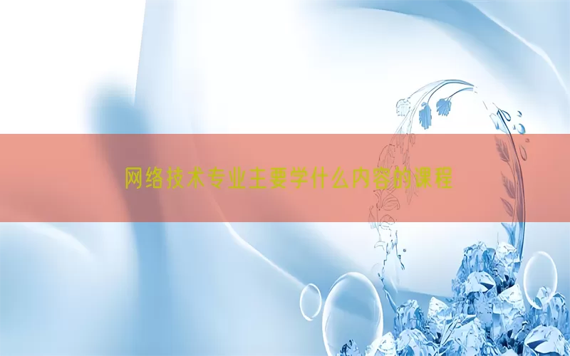 网络技术专业主要学什么内容的课程(pic1)