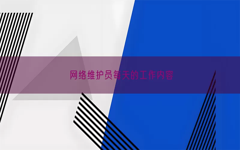 网络维护员每天的工作内容(pic1)