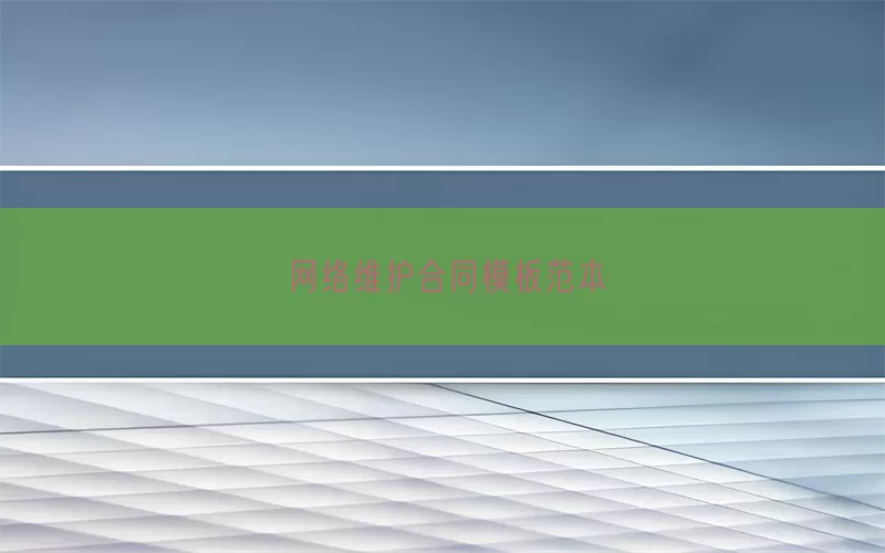 网络维护合同模板范本(pic1)