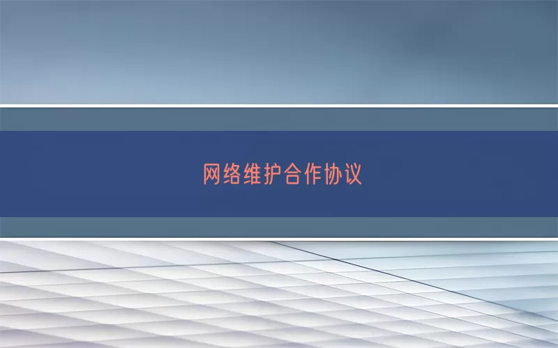 网络维护合作协议(pic1)