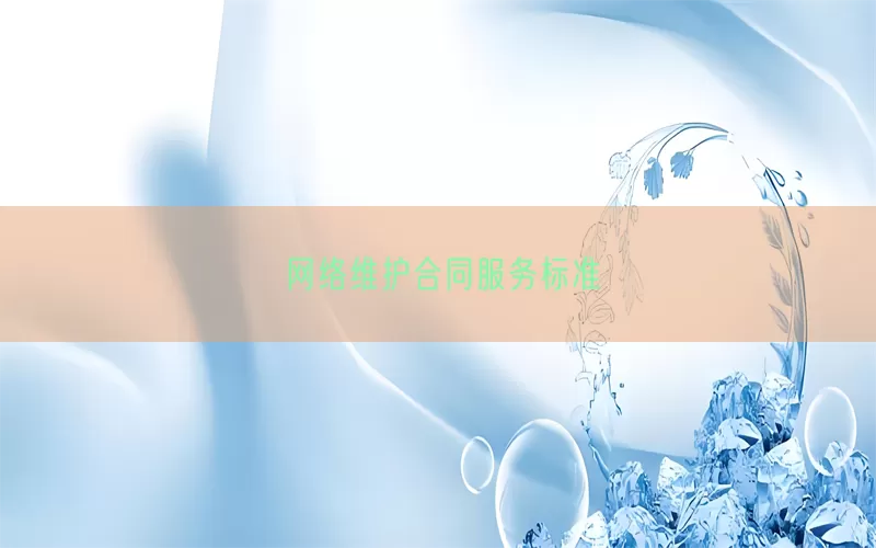 网络维护合同服务标准(pic1)
