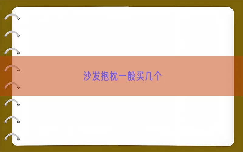 沙发抱枕一般买几个(pic1)
