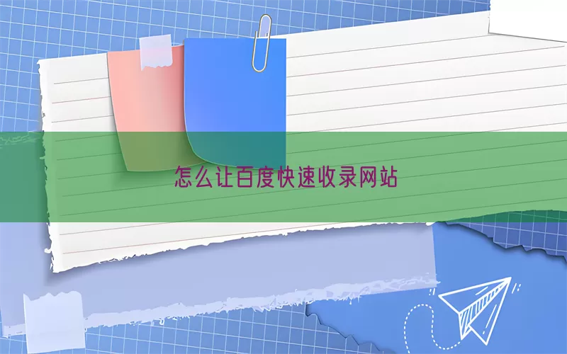 怎么让百度快速收录网站(pic1)