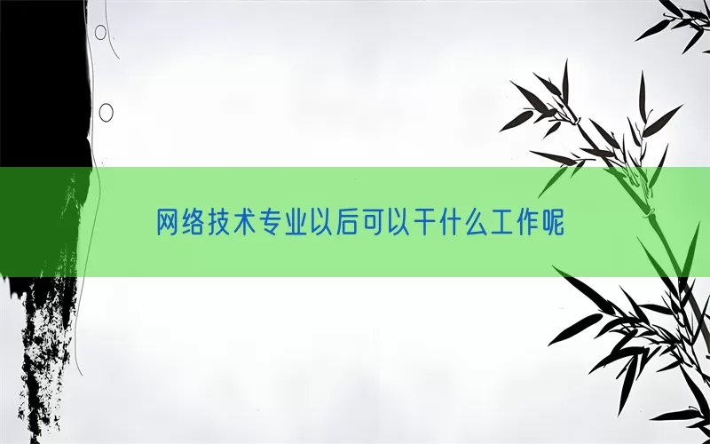 网络技术专业以后可以干什么工作呢(pic1)