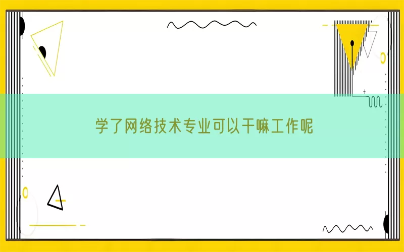 学了网络技术专业可以干嘛工作呢(pic1)
