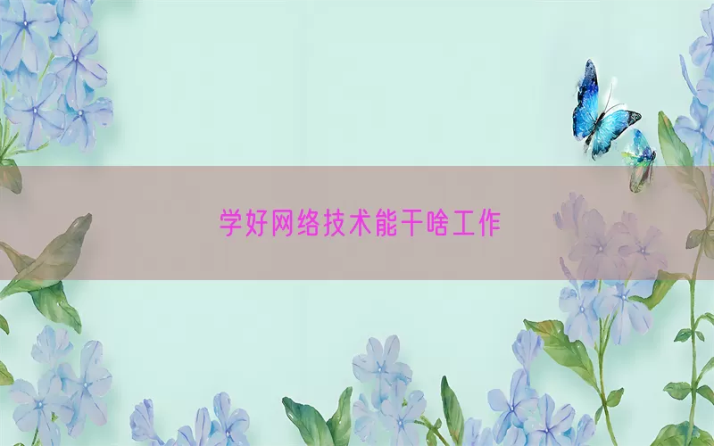 学好网络技术能干啥工作(pic1)