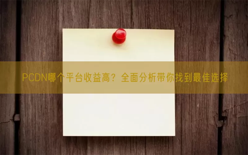 PCDN哪个平台收益高？全面分析带你找到最佳选择(pic1)
