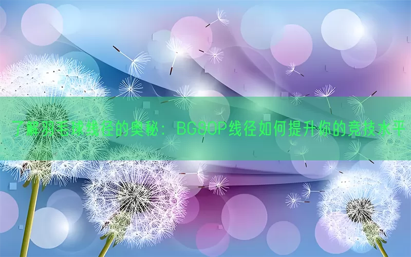 了解羽毛球线径的奥秘：BG80P线径如何提升你的竞技水平(pic1)