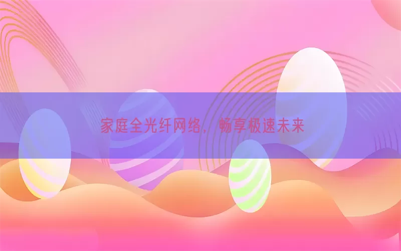 家庭全光纤网络，畅享极速未来(pic1)