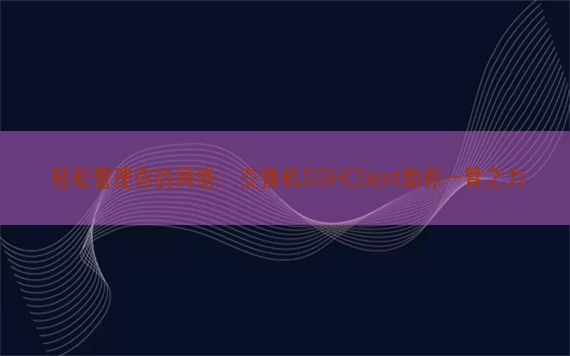 轻松管理你的网络：交换机SSHClient助你一臂之力(pic1)