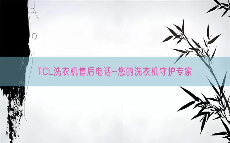 TCL洗衣机售后电话-您的洗衣机守护专家(pic1)