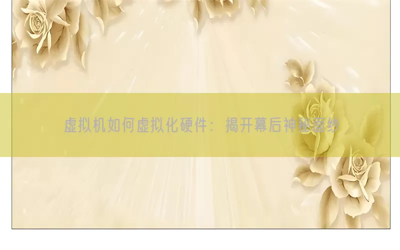 虚拟机如何虚拟化硬件：揭开幕后神秘面纱
