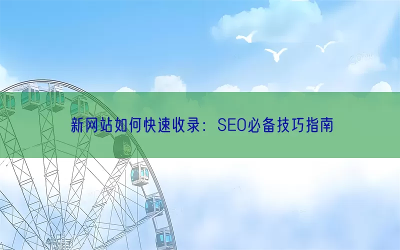 新网站如何快速收录：SEO必备技巧指南(pic1)