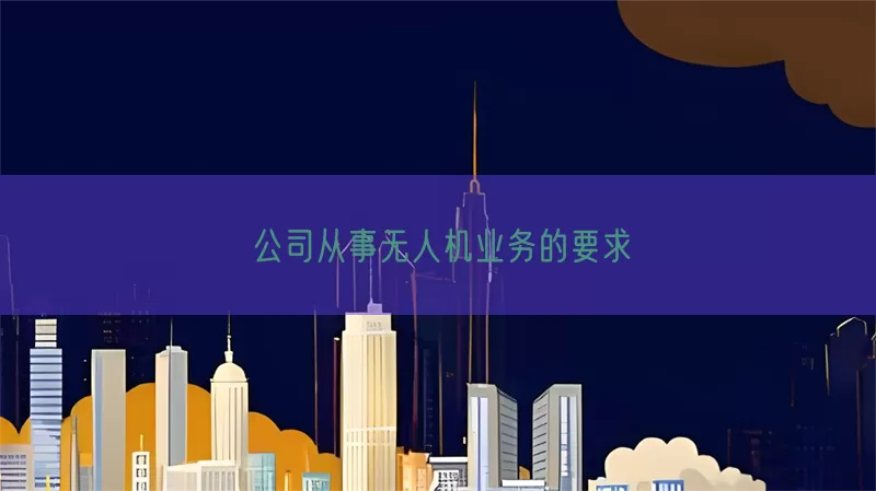 公司从事无人机业务的要求