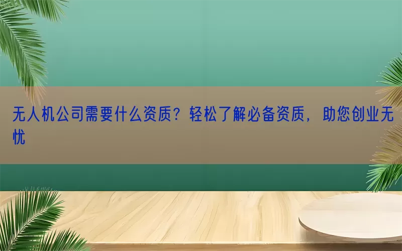 无人机公司需要什么资质？轻松了解必备资质，助您创业无忧(pic1)