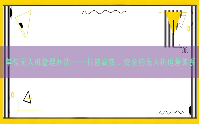 单位无人机管理办法——打造高效、安全的无人机运营体系(pic1)