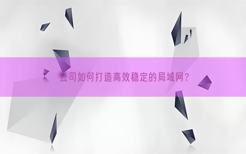 公司如何打造高效稳定的局域网？