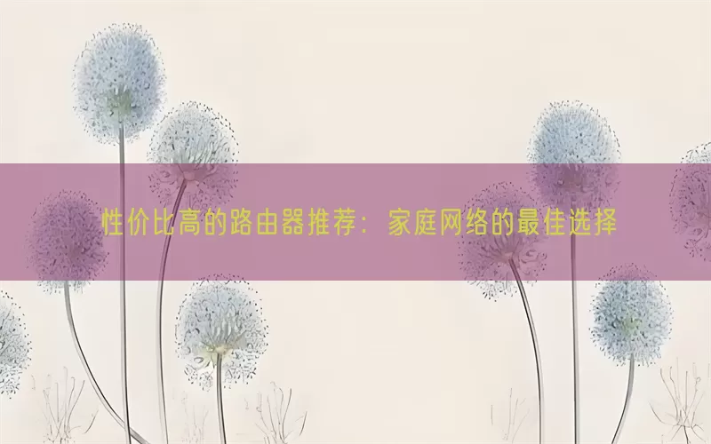 性价比高的路由器推荐：家庭网络的最佳选择(pic1)