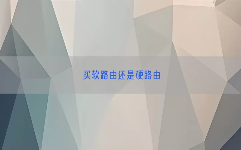 买软路由还是硬路由