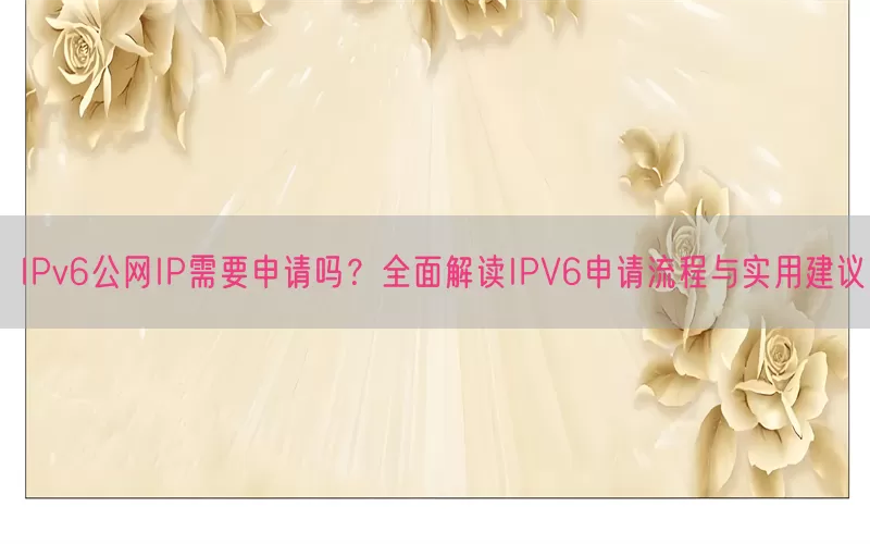 IPv6公网IP需要申请吗？全面解读IPV6申请流程与实用建议