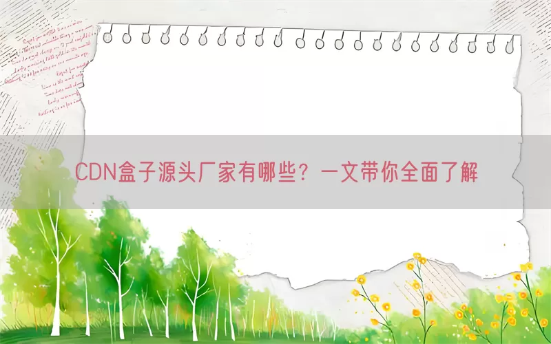 CDN盒子源头厂家有哪些？一文带你全面了解
