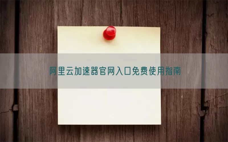 阿里云加速器官网入口免费使用指南(pic1)