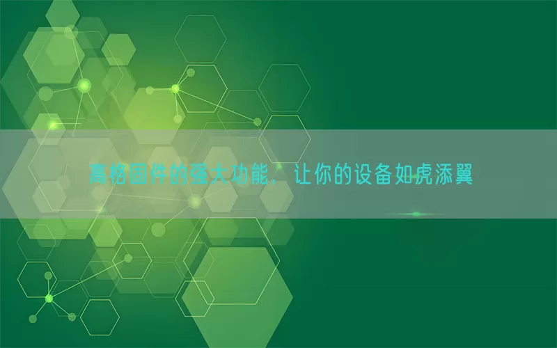 高格固件的强大功能，让你的设备如虎添翼(pic1)