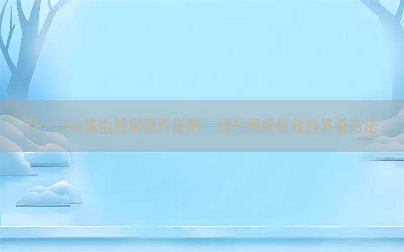 TP-Link路由器刷固件指南：提升网络性能的终极方法(pic1)