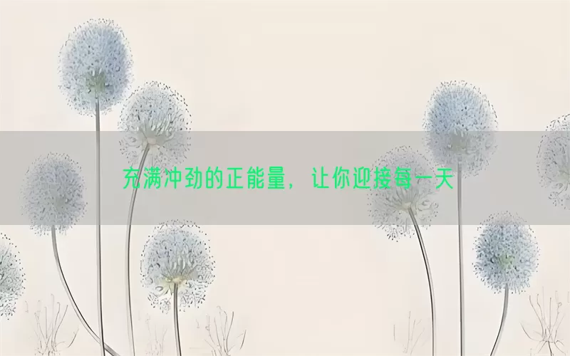 充满冲劲的正能量，让你迎接每一天