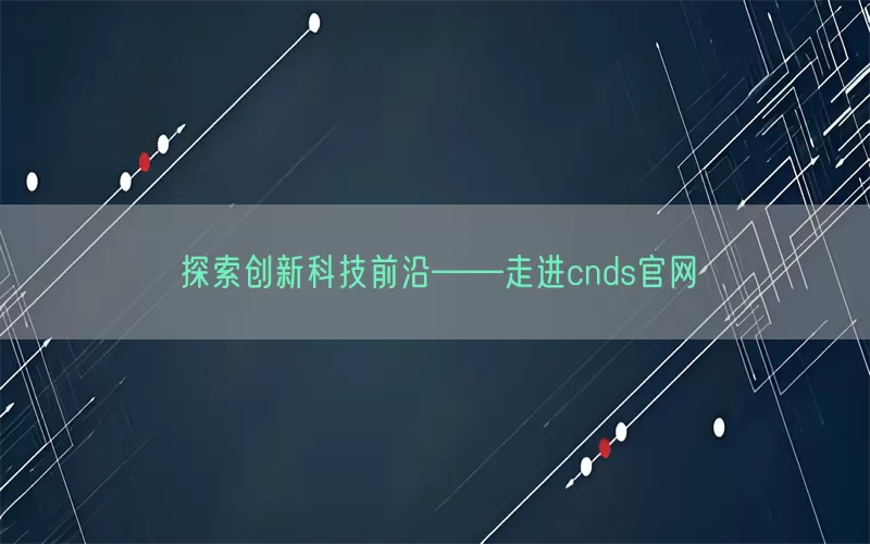 探索创新科技前沿——走进cnds官网