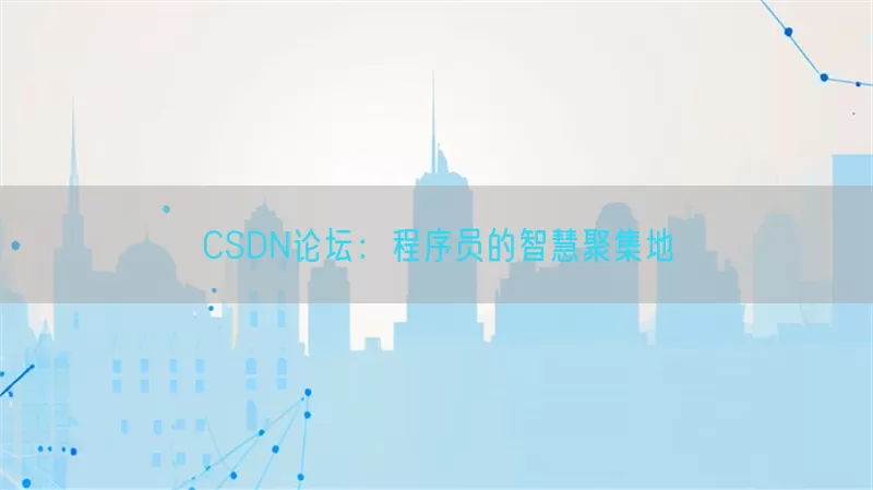 CSDN论坛：程序员的智慧聚集地
