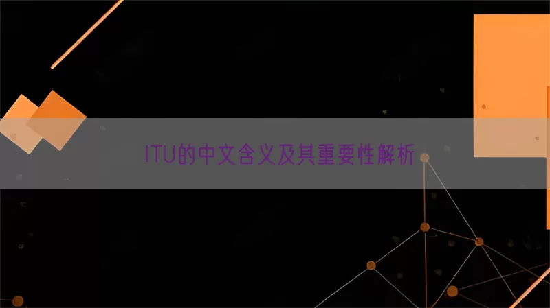 ITU的中文含义及其重要性解析