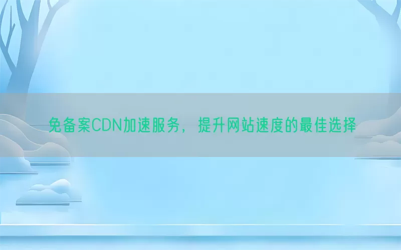 免备案CDN加速服务，提升网站速度的最佳选择