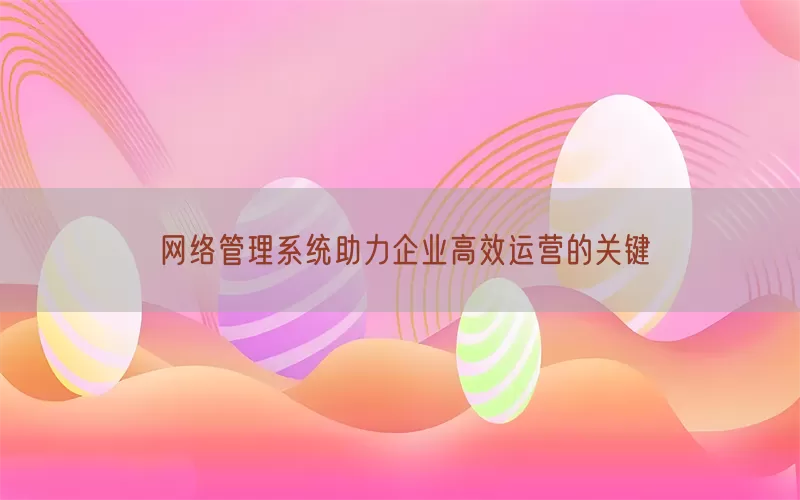 网络管理系统助力企业高效运营的关键
