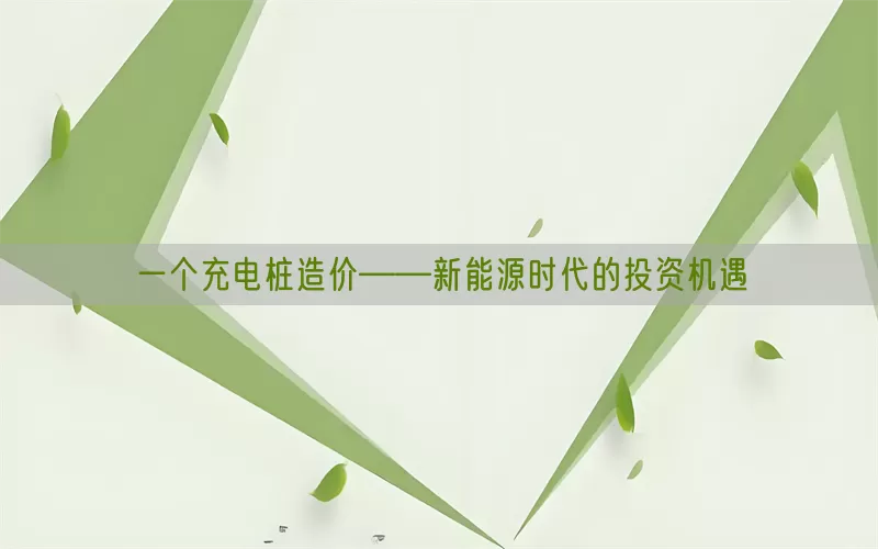 一个充电桩造价——新能源时代的投资机遇(pic1)