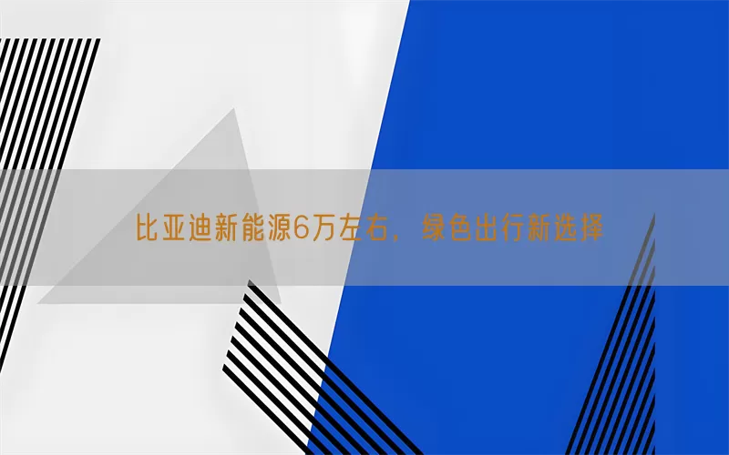 比亚迪新能源6万左右，绿色出行新选择(pic1)