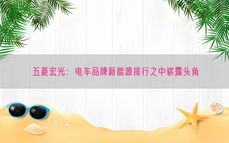 五菱宏光：电车品牌新能源排行之中崭露头角(pic1)