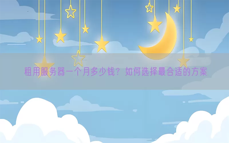 租用服务器一个月多少钱？如何选择最合适的方案(pic1)