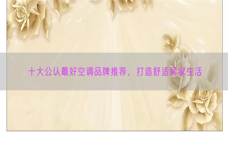 十大公认最好空调品牌推荐，打造舒适居家生活(pic1)
