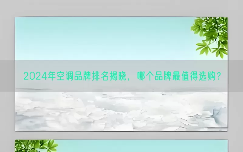 2024年空调品牌排名揭晓，哪个品牌最值得选购？(pic1)
