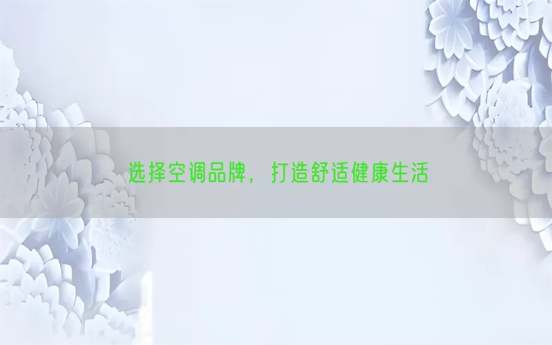 选择空调品牌，打造舒适健康生活(pic1)