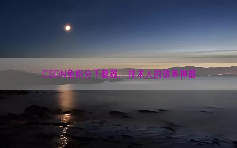 CSDN免积分下载器，技术人的效率神器(pic1)