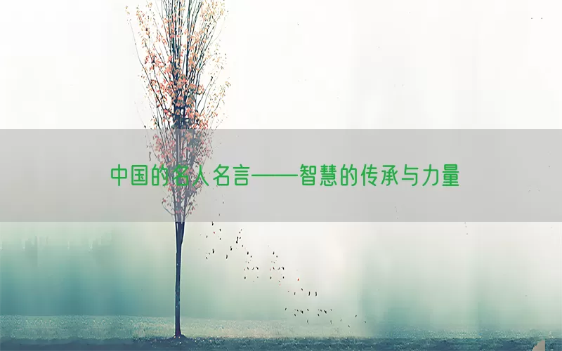 中国的名人名言——智慧的传承与力量(pic1)