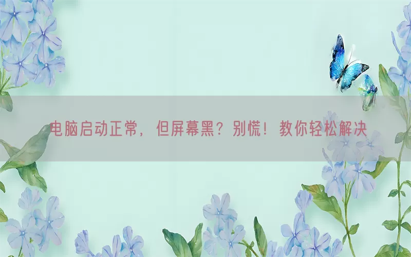 电脑启动正常，但屏幕黑？别慌！教你轻松解决(pic1)
