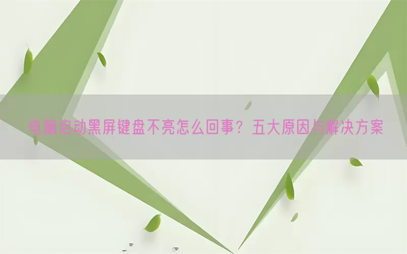 电脑启动黑屏键盘不亮怎么回事？五大原因与解决方案