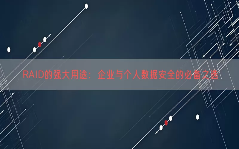 RAID的强大用途：企业与个人数据安全的必备之选