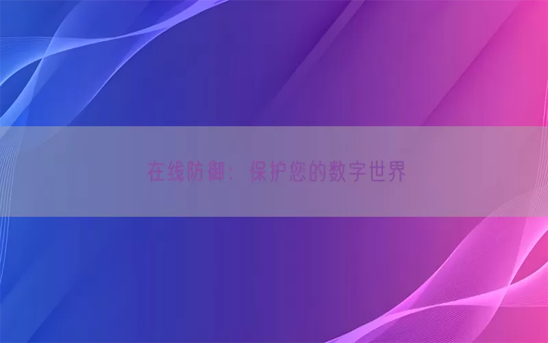 在线防御：保护您的数字世界
