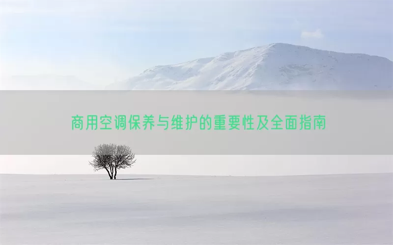 商用空调保养与维护的重要性及全面指南