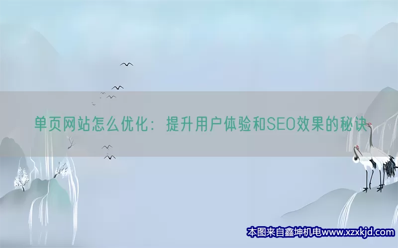 单页网站怎么优化：提升用户体验和SEO效果的秘诀(pic1)